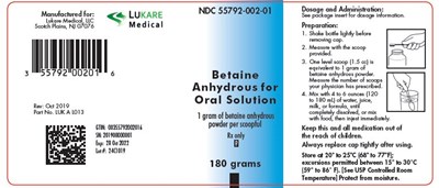 Lukare Betaine Label (Betaine Label)